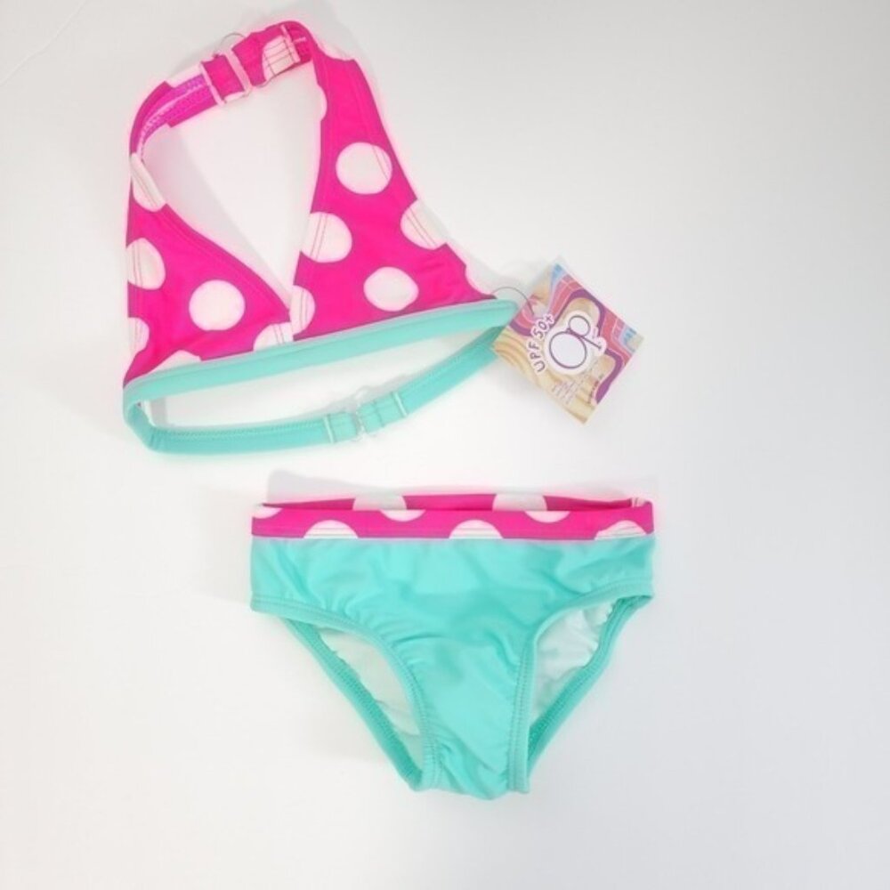 Ocean Pacific Polka Dot Baby Girls Swimsuit 2 Piece Size (3M,6M,18M)